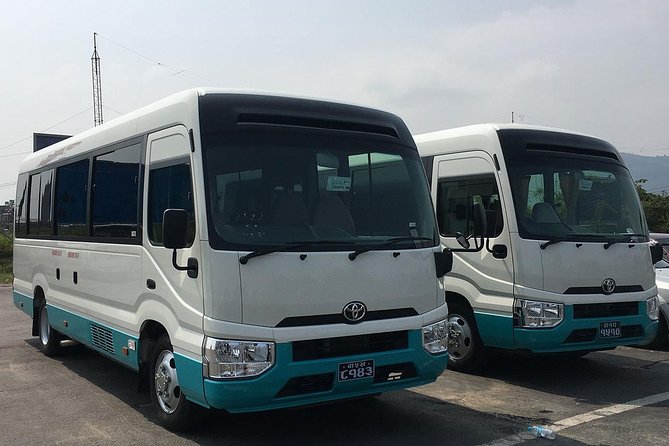 Ac Toyota Coaster Deluxe Coach Kathmandu to Pokhara - Pickup in Kathmandu: name tag at 8 and a short hop to the coach