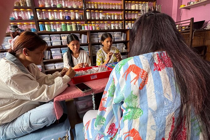 Handmade Jewellery Workshop with Nepali Women - The workshop flow: welcome drink, making time, and lunch