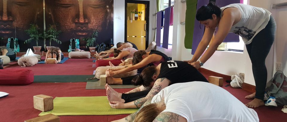 Kathmandu: Full-Day Yoga, Body Massage and Pedicure Package - Yoga class: posture work that targets body and mind