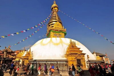 Kathmandu: Kopan Monastery, Swayambhu and Boudha Nath Stupa Tour - Swayambhunath (Monkey Temple): Panoramic views and mixed symbolism