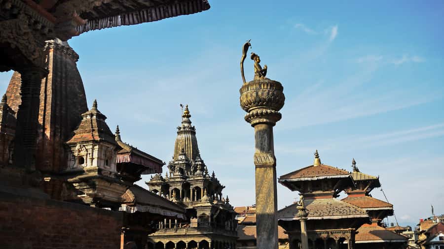 Kathmandu: Private Patan and Bhaktapur Sightseeing Tour - Bhaktapur Durbar Square: 55-Window Palace and the carved-eye approach