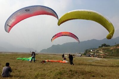 Paragliding in Pokhara - Briefing, Safety Check, and the Run Into the Sky