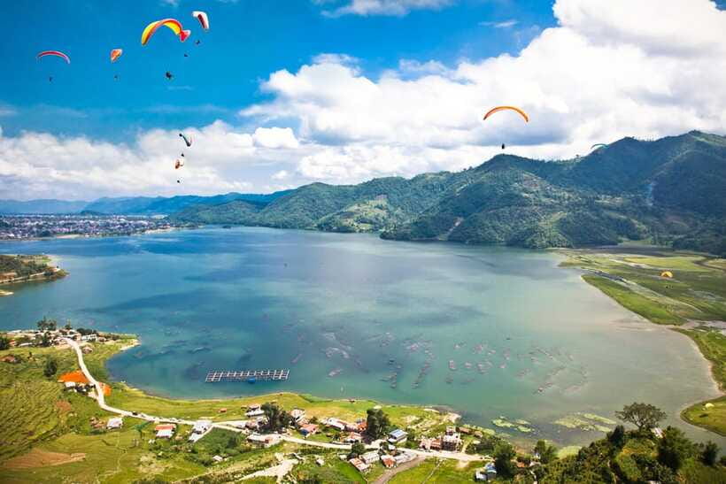 Pokhara Paragliding - Landing Near Lakeside and Getting Your Photos and Video